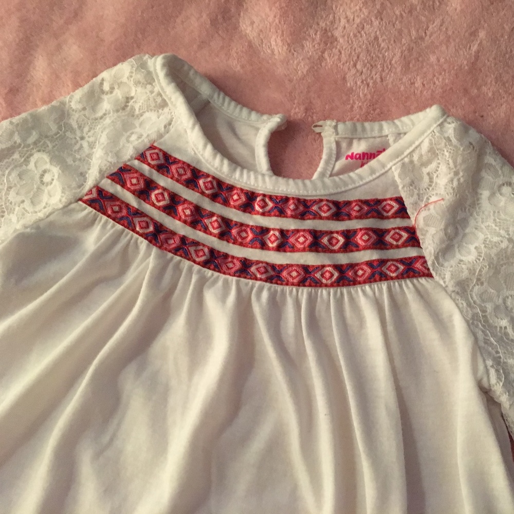 LACE LONG SLEEVE GIRLS SHIRT